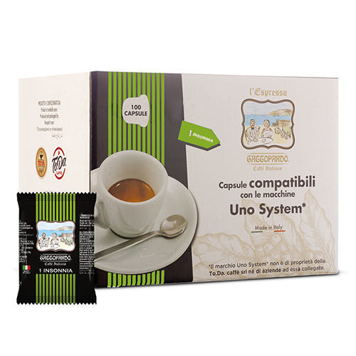 Toda Gattopardo Insomnia – Uno System kompatible Kapseln – Extra starker und intensiver Kaffee