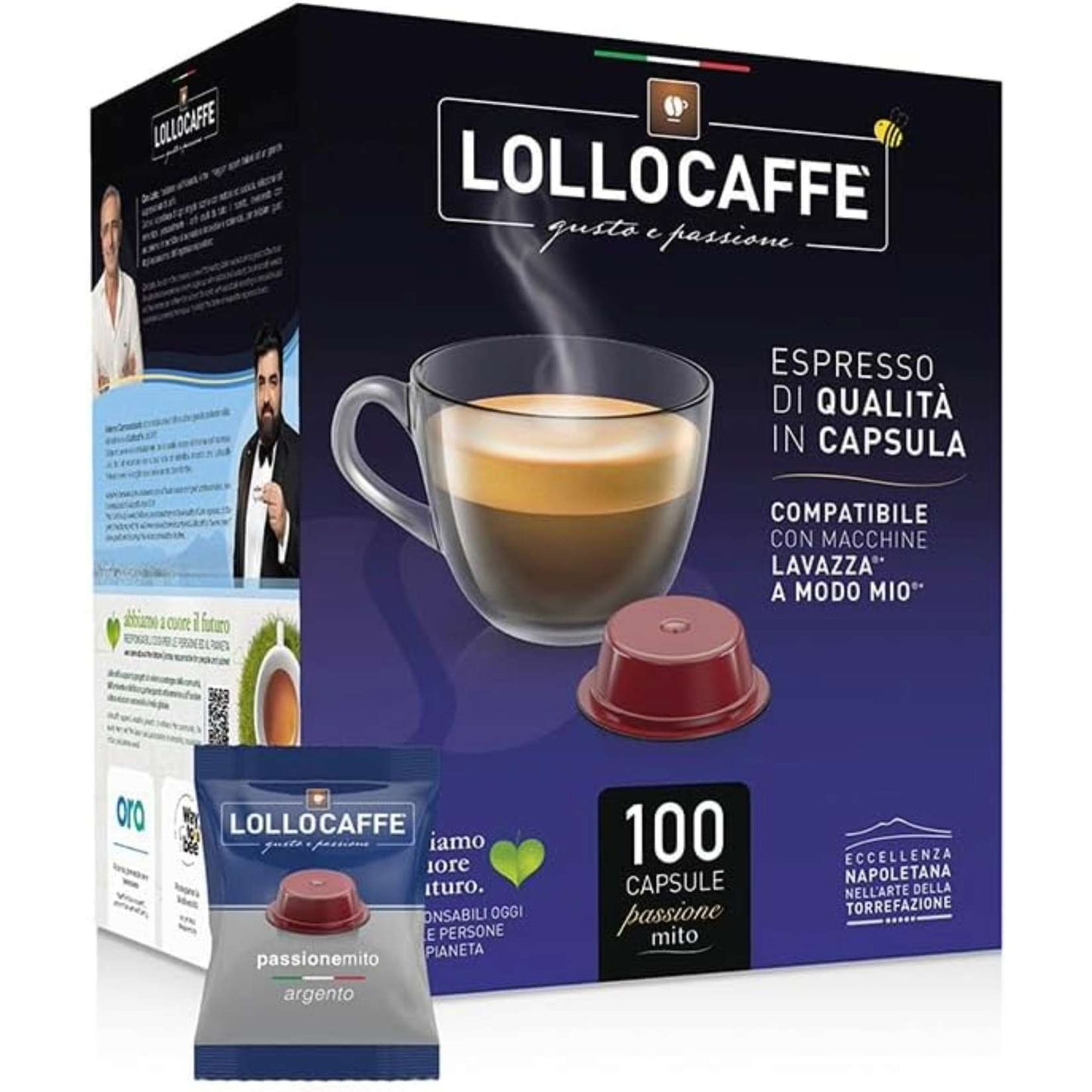 Capsule Caffè Lollo A Modo Mio Argento