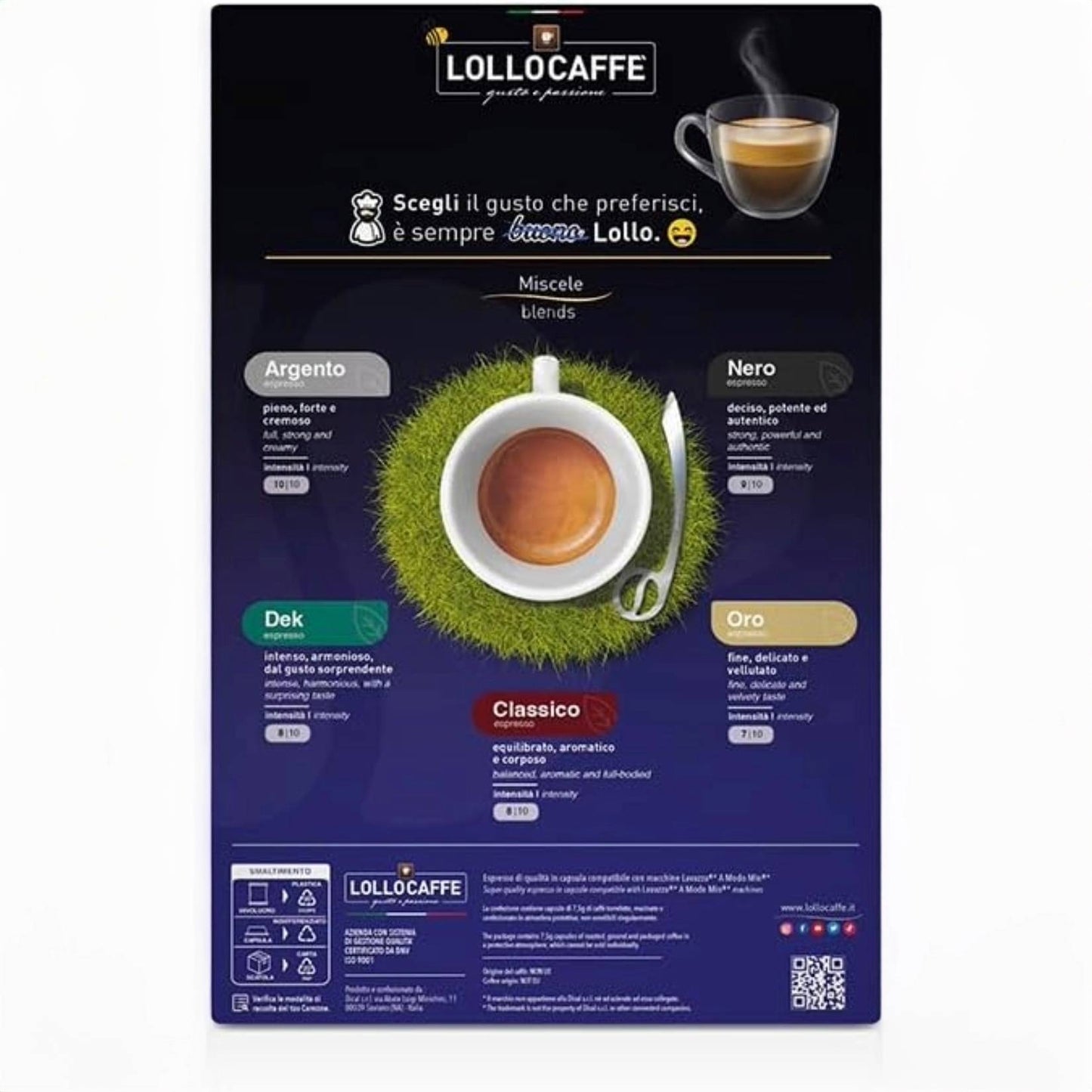Capsule Caffè Lollo A Modo Mio Argento