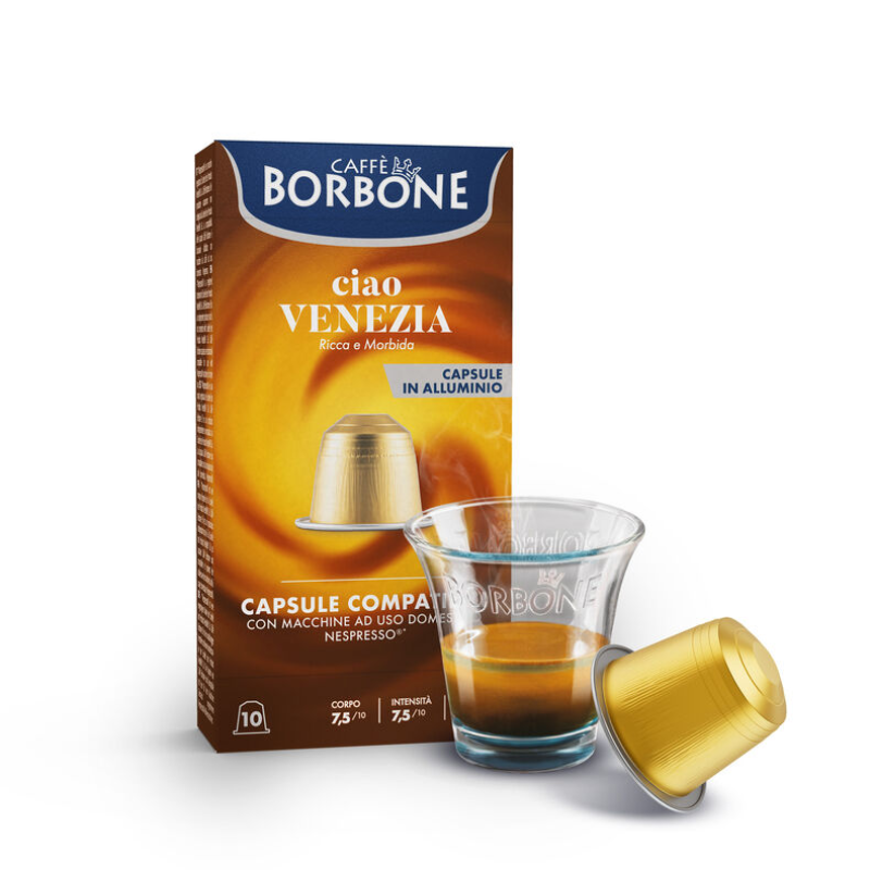 Caffè Borbone - Compatibile con Nespresso - Capsule In Alluminio - Miscela Ciao Venezia