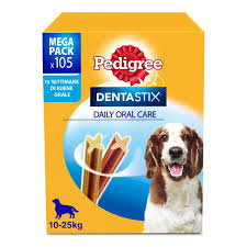 Pedigree – Dentastix per Cani Medi (10-25 kg) – 105 Snack per Igiene Orale in 15 Confezioni da 7 Pezzi