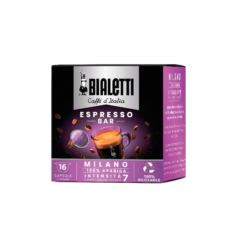 Caffè Bialetti Milano – Capsule Originali Bialetti, Gusto Delicato e Aromatico
