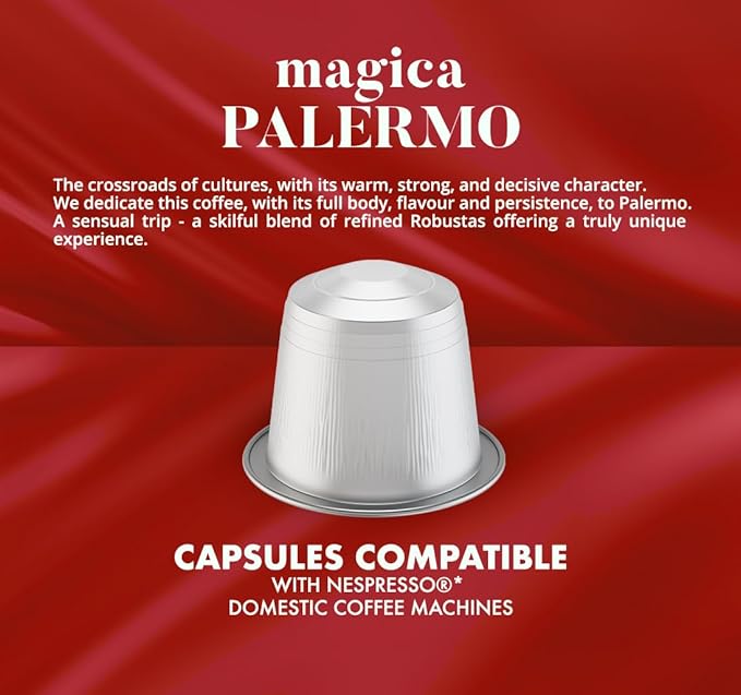Caffè Borbone – Compatibile con Nespresso – Capsule In Alluminio – Miscela Magica Palermo