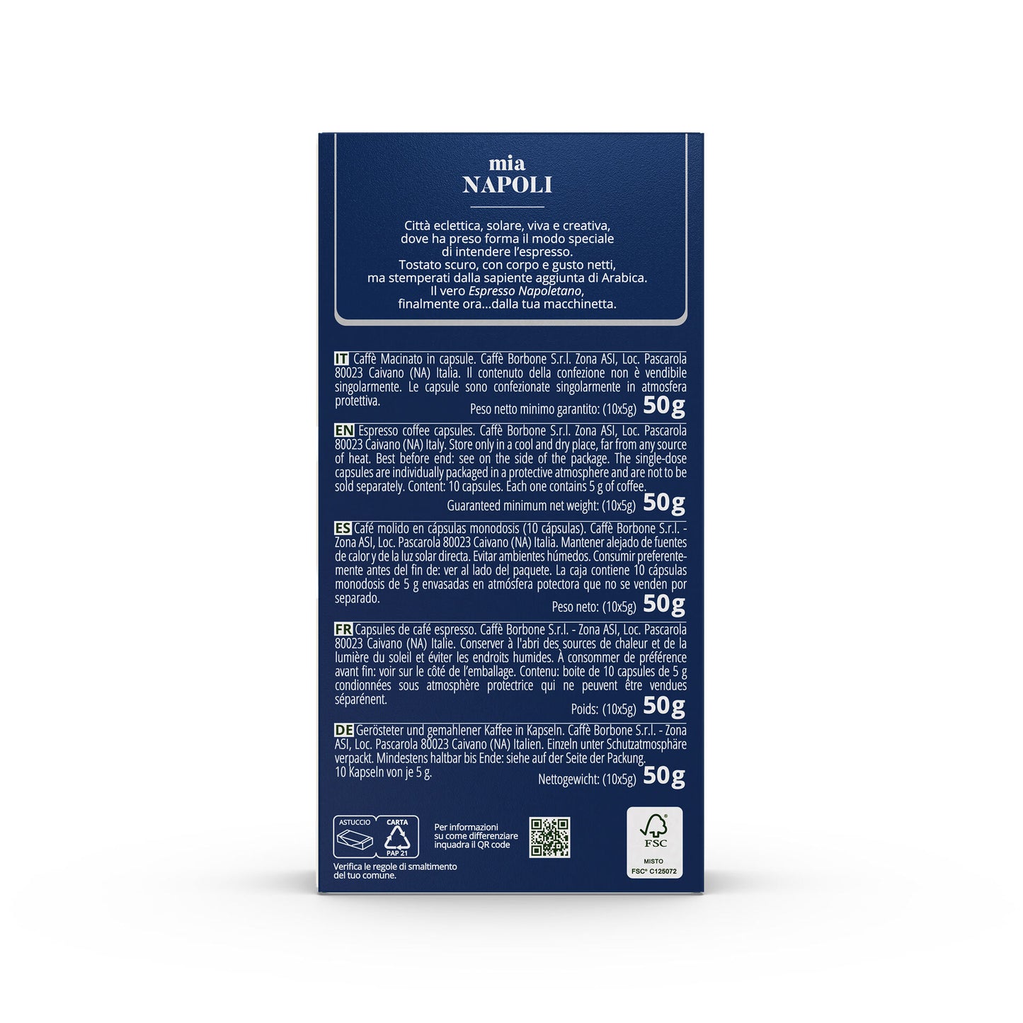 Caffè Borbone – Compatibile con Nespresso – Capsule In Alluminio – Miscela Mia Napoli