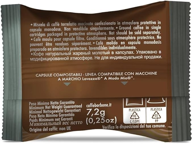 Caffè Borbone Don Carlo Nera – Eine mit Modo Mio kompatible Mischung – Intensive und entscheidende Mischung – Schachtel mit 50 Kapseln 