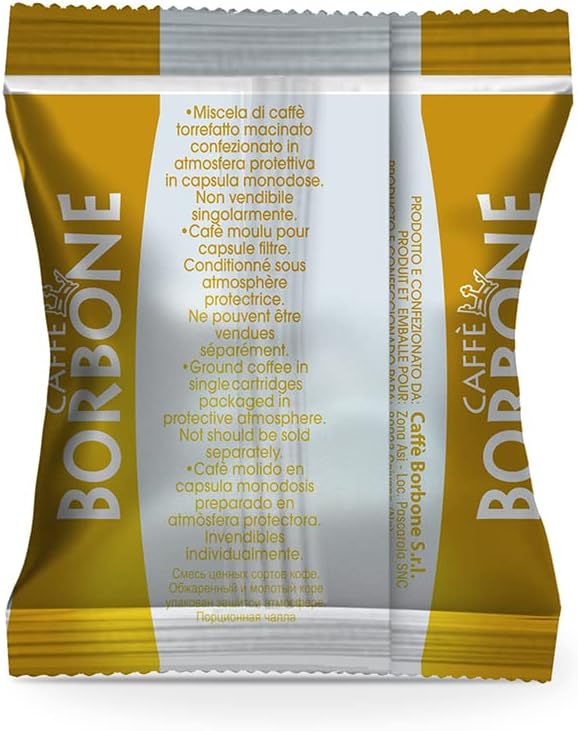 Caffè Borbone Respresso Oro – Nespresso-kompatibel – Premium- und Aromamischung – Schachtel mit 50 Kapseln 