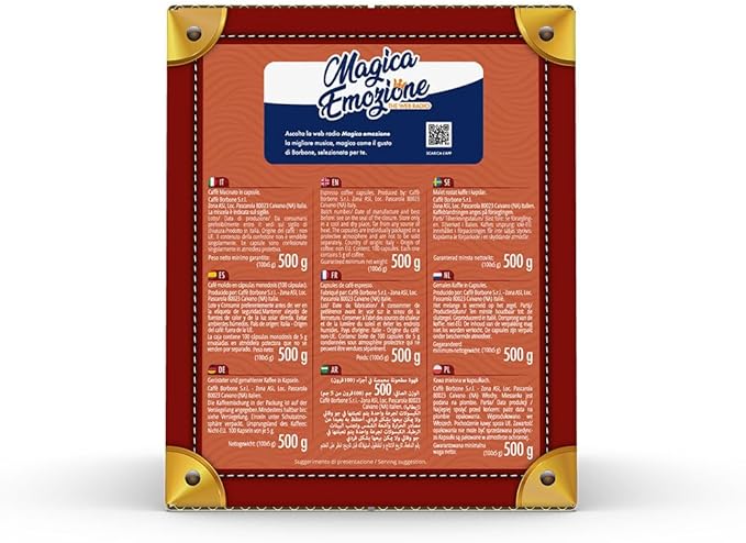 Caffè Borbone Nespresso Rossa – Nespresso-kompatibel – Starke und energiegeladene Mischung – Schachtel mit 50 Kapseln 