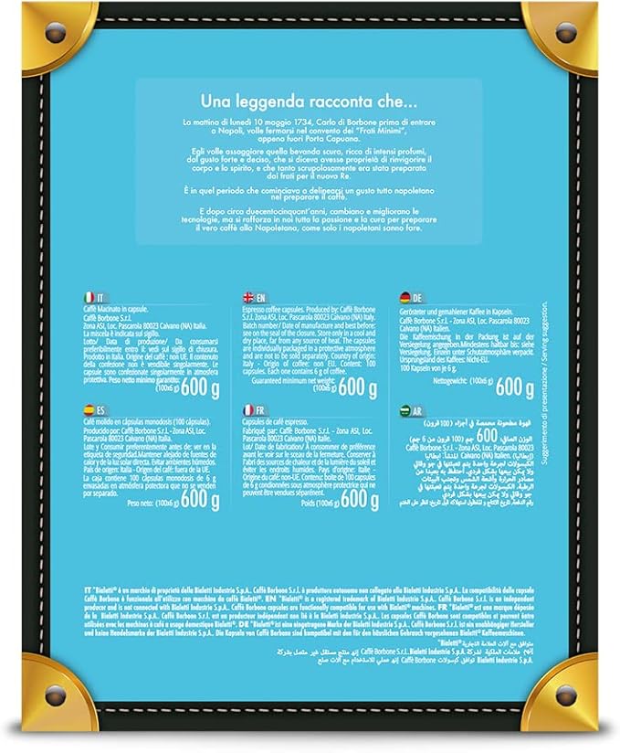 Caffè Borbone – Kompatibel mit Bialetti® Kaffeemaschinen – Blue Blend 