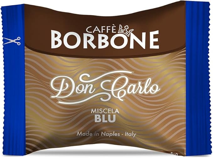 Caffè Borbone Don Carlo Blu – kompatibel mit Modo Mio – intensiver und cremiger Geschmack – Packung mit 50 Kapseln 