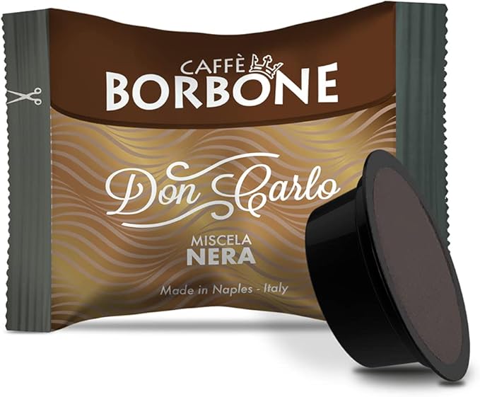 Caffè Borbone Don Carlo Nera – Eine mit Modo Mio kompatible Mischung – Intensive und entscheidende Mischung – Schachtel mit 50 Kapseln 