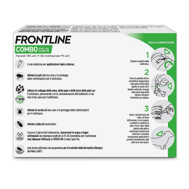 BOEHRINGER – 3 Pipette – Antiparassitario – FRONTLINE Spot On Taglia M – 10-20 Kg