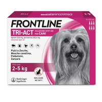 FRONTLINE TRI-ACT Cani 2-5 Kg – 3 Pipette – Antiparassitario BOEHRINGER – Protezione contro Pulci, Zecche e Pappataci