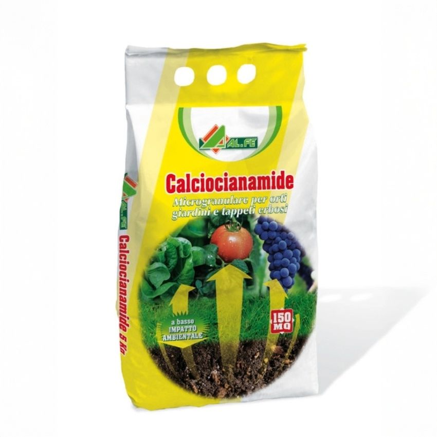 Alfe – Calciocianamide Granulare 4 kg – Concime per Orti, Giardini e Tappeti Erbosi