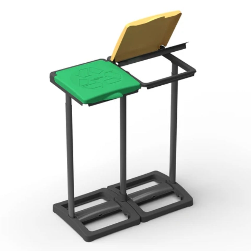 Mongardi – Beutelhalter, Doppel-Mülleimer für die getrennte Abfallsammlung – 64 x 36 x 80 