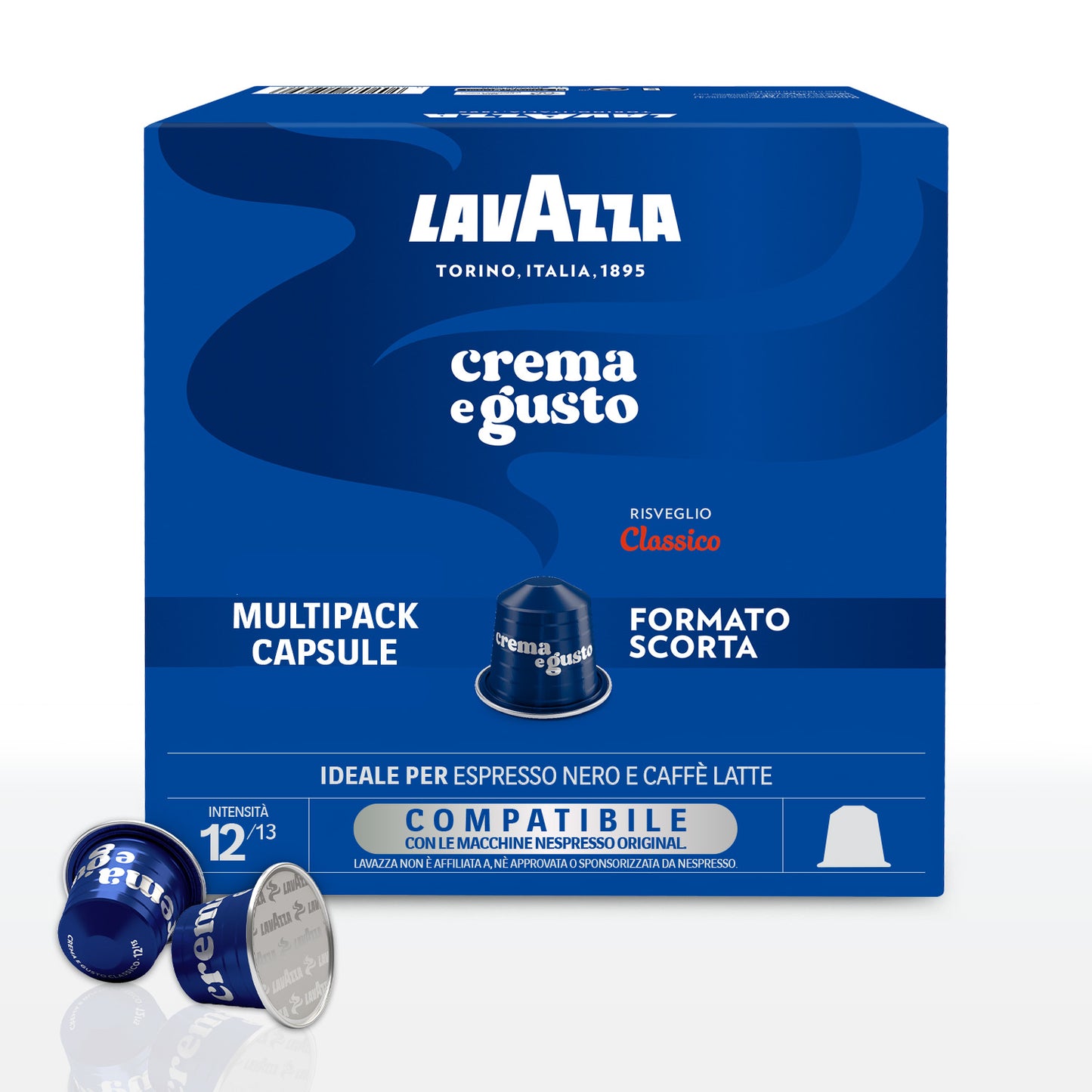Lavazza - Nespresso Alluminio - Miscela Crema e Gusto - Risveglio Classico