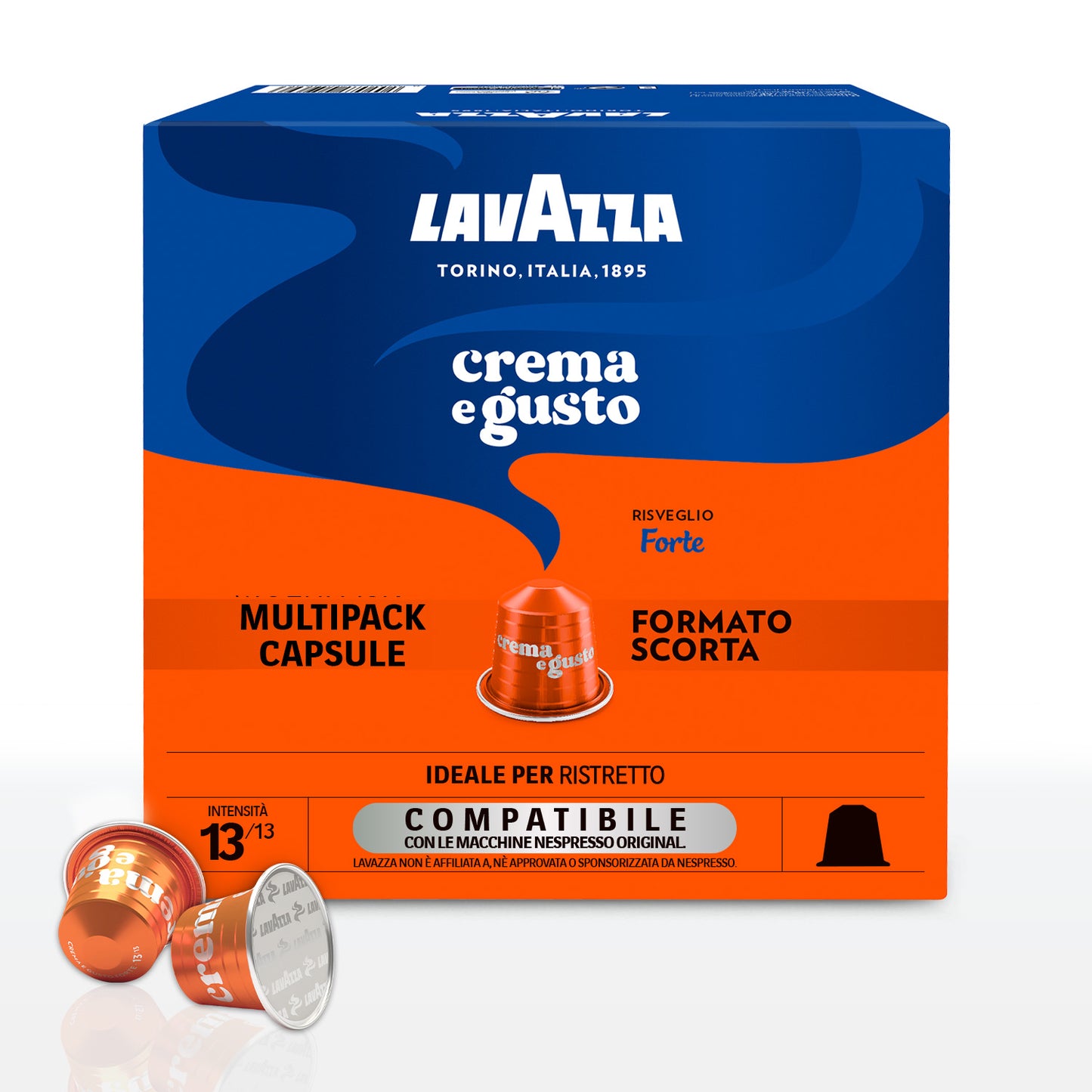 Lavazza - Nespresso Alluminio - Crema e Gusto - Risveglio Forte