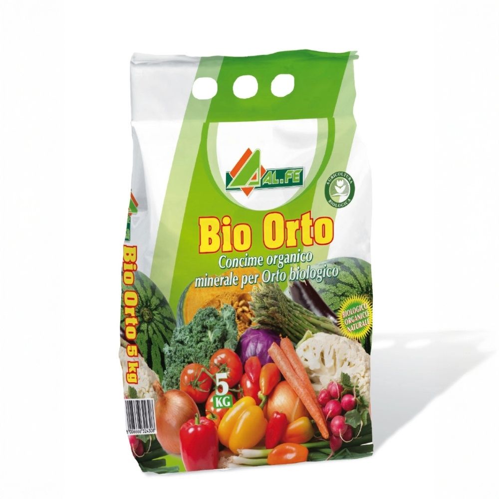Alfe – Concime Organo Minerale NPK 6-5-12 con Magnesio – 5 Kg per Orto Biologico e Coltivazioni Naturali