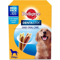 Pedigree – Dentastix für große Hunde (+25 kg) – 105 Mundhygiene-Snacks in 15 Packungen mit je 7 Stück 