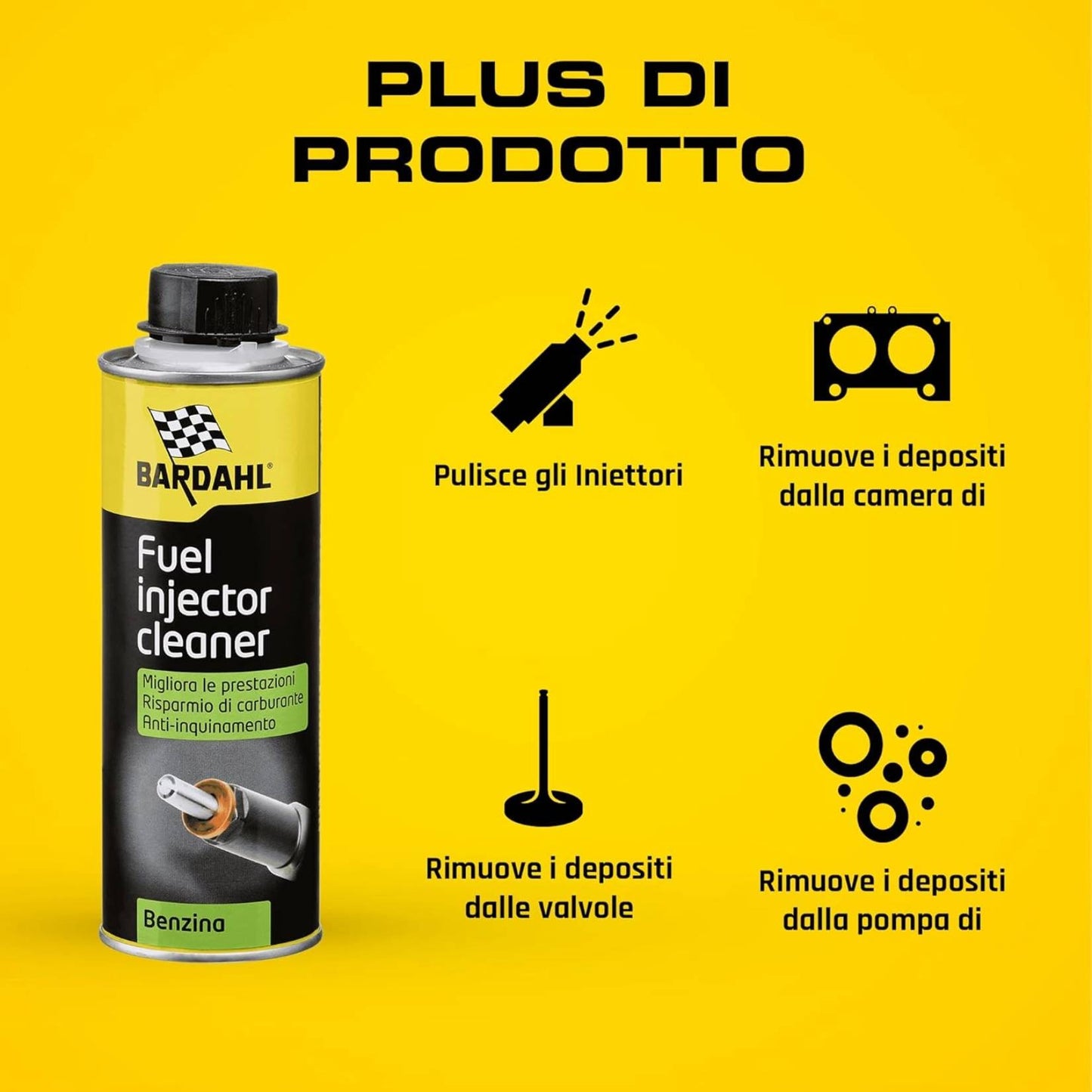 Bardahl – Fuel Inijector Cleaner – Additivo Pulitore Iniettore Benzina – 300 Ml