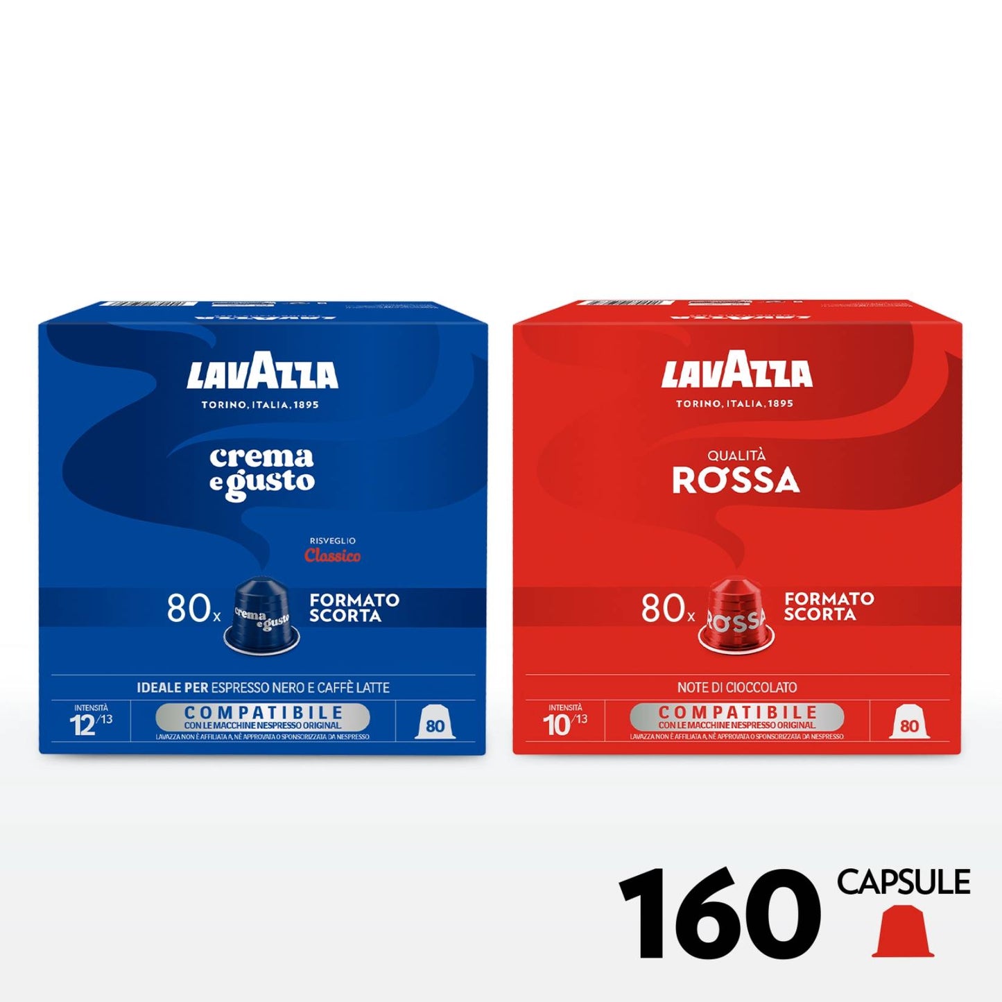 Lavazza Kaffee – Nespresso Aluminium – Probiermischung – 160 Kapseln 