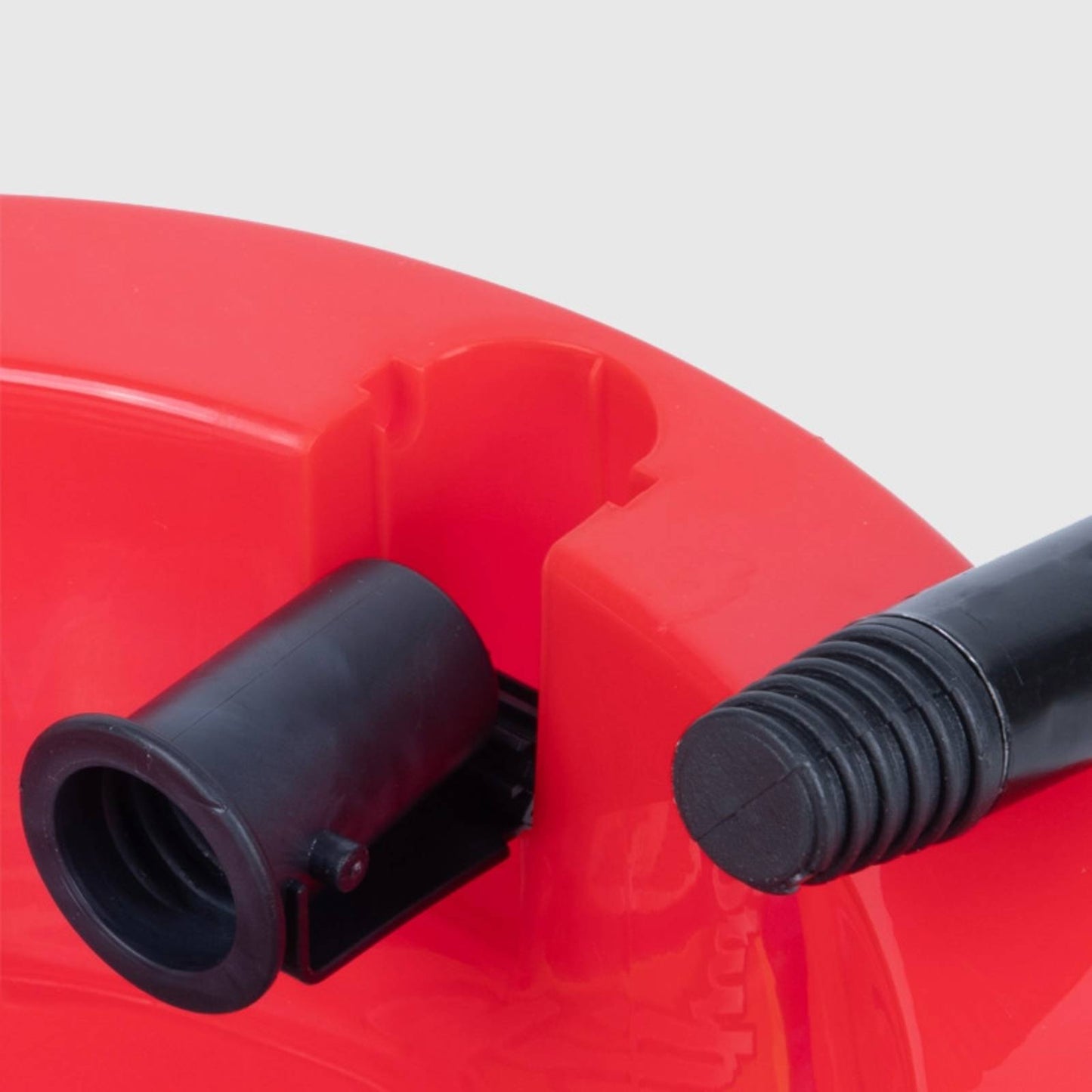 La Briantina – Platzsparender zusammenklappbarer Mülleimer mit Griff – Roter Kunststoff 