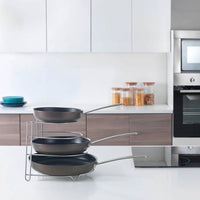 Metaltex Canyon 4-fach Topfhalter – Platzsparende Küchenutensilien aus robustem Metall 