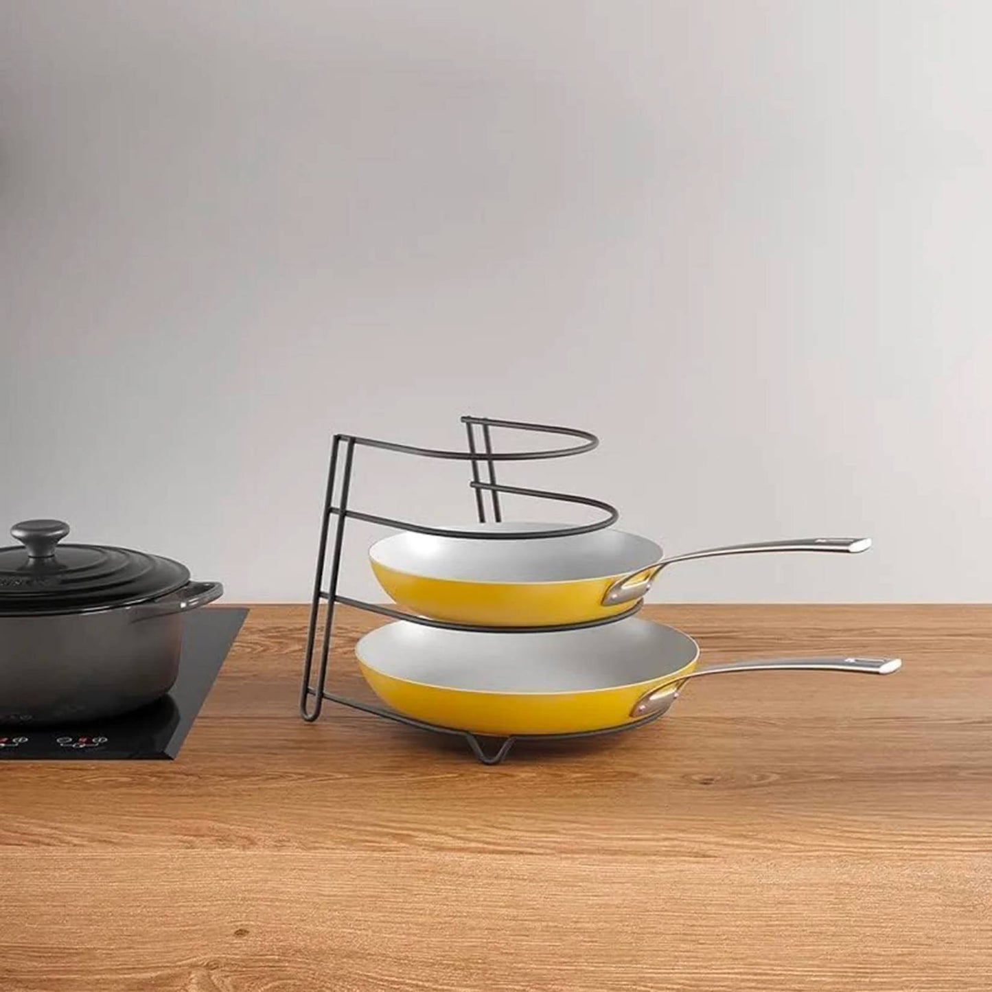 Metaltex Canyon 4-fach Topfhalter – Platzsparende Küchenutensilien aus robustem Metall 