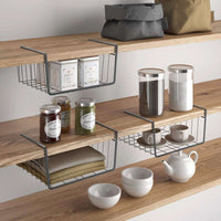 Metaltex Schwarzer Unterschrankkorb 30x26x14 cm – Platzsparender Küchen-Organizer aus Metalldraht 