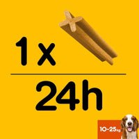 Pedigree – Dentastix für mittelgroße Hunde (10-25 kg) – 105 Mundhygiene-Snacks in 15 Packungen mit je 7 Stück 