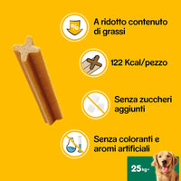 Pedigree – Dentastix für große Hunde (+25 kg) – 105 Mundhygiene-Snacks in 15 Packungen mit je 7 Stück 