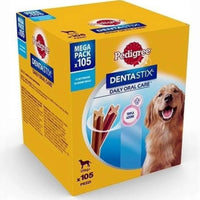 Pedigree – Dentastix für große Hunde (+25 kg) – 105 Mundhygiene-Snacks in 15 Packungen mit je 7 Stück 