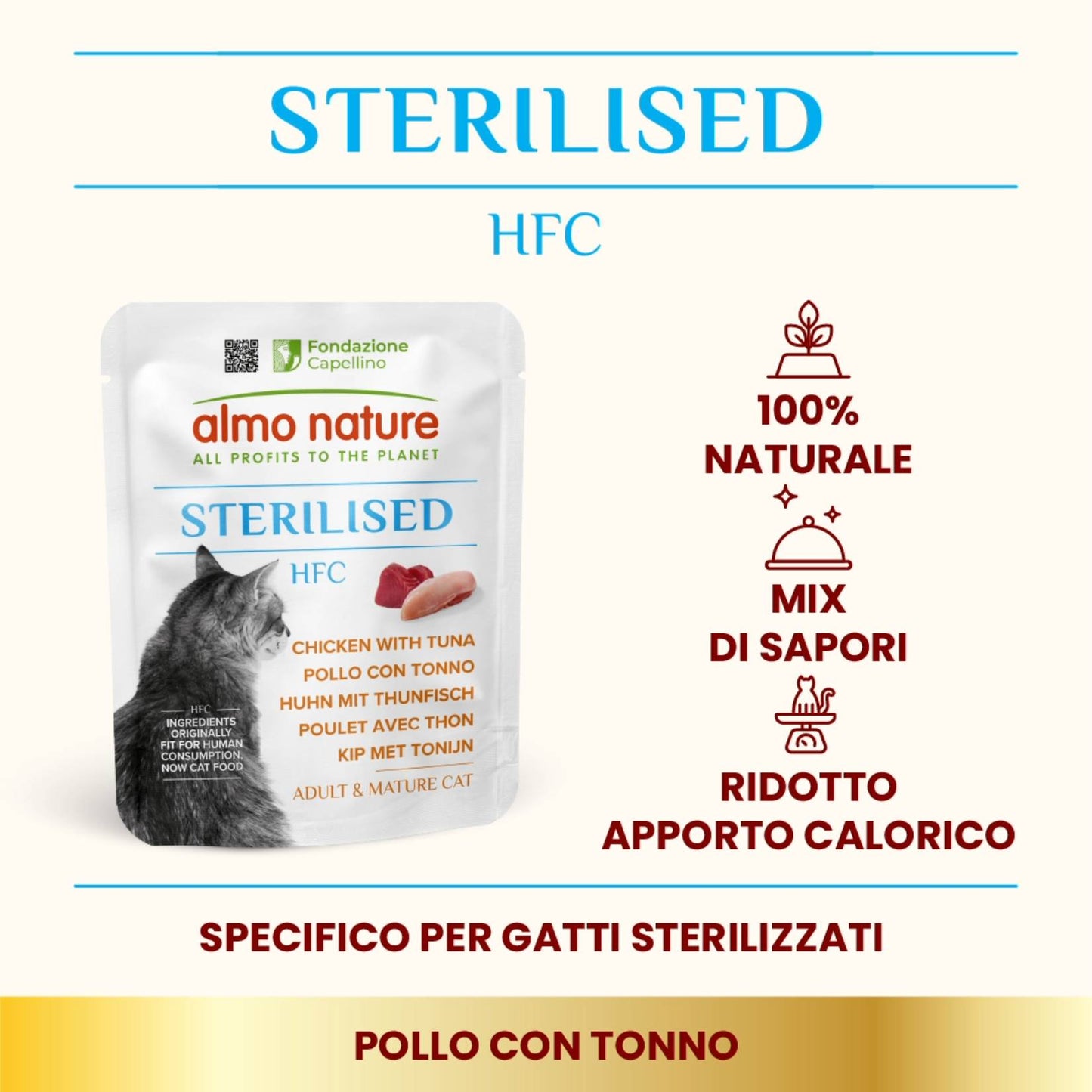 Almo Nature – Holistic Hairball – Nassfutter für erwachsene Katzen mit Rindfleisch – (30 Beutel à 70 g) 