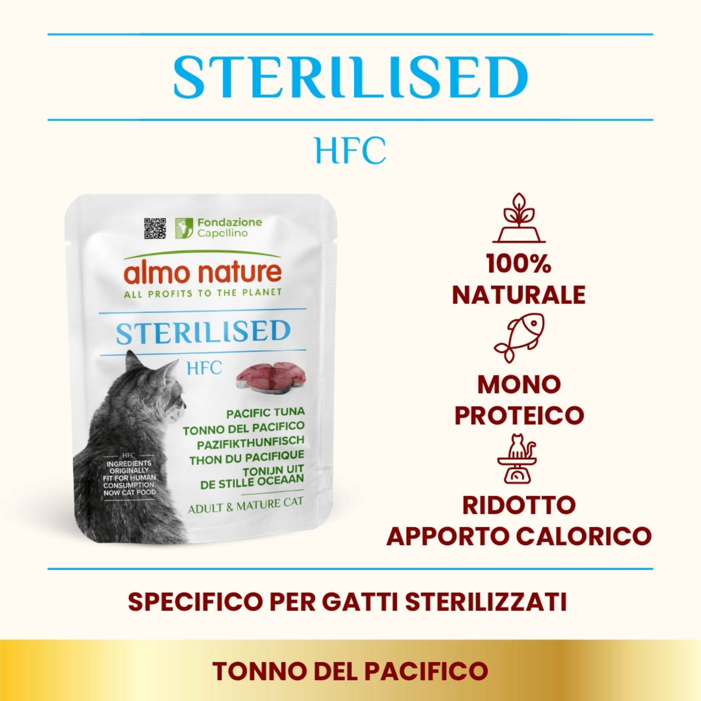 Almo Nature – Holistic Hairball – Nassfutter für erwachsene Katzen mit Rindfleisch – (30 Beutel à 70 g) 