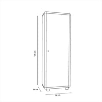 Garofalo – Einfacher professioneller Umkleideraum – Abschließbarer 1-türiger Umkleideraum für Schmutz-/Sauberräume mit Schlüssel – 59 x 39 x 175 H 