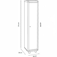 Garofalo – Easy Professional Umkleideraum – 1-türige Schmutz-/Sauber-Schließfacheinheit mit Schlüssel – 39 x 175 x 39 