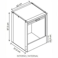 Garofalo – Rollbarer Waschmaschinenschrank aus Kunstharz – L67xT59xH91cm 