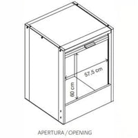 Garofalo – Rollbarer Waschmaschinenschrank aus Kunstharz – L67xT59xH91cm 