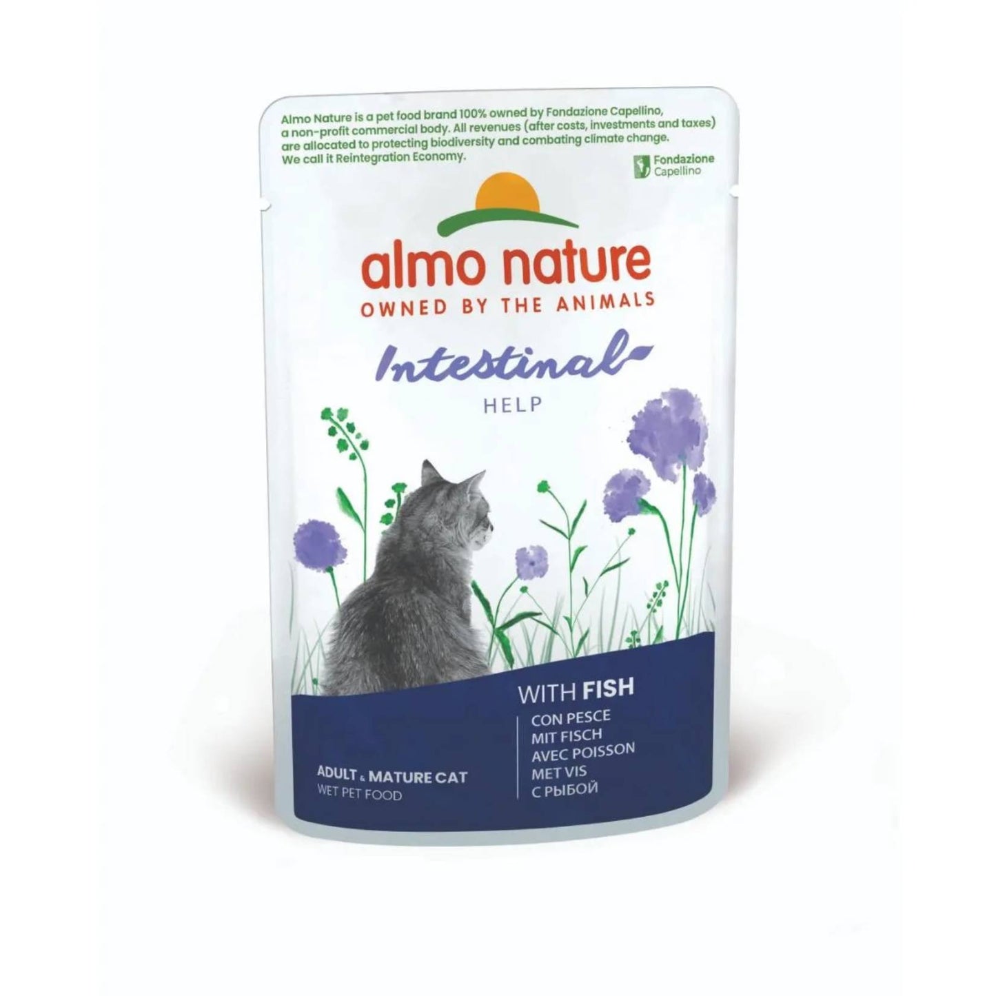 Almo Nature – Holistic Hairball – Nassfutter für erwachsene Katzen mit Rindfleisch – (30 Beutel à 70 g) 