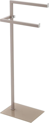 Feridras Taubengraues Badezimmer-Set – Passender Toilettenbürstenhalter und Handtuchhalter – Elegantes und platzsparendes Design 