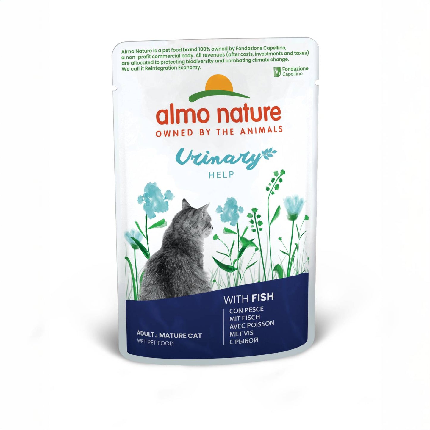 Almo Nature – Holistic Hairball – Nassfutter für erwachsene Katzen mit Rindfleisch – (30 Beutel à 70 g) 