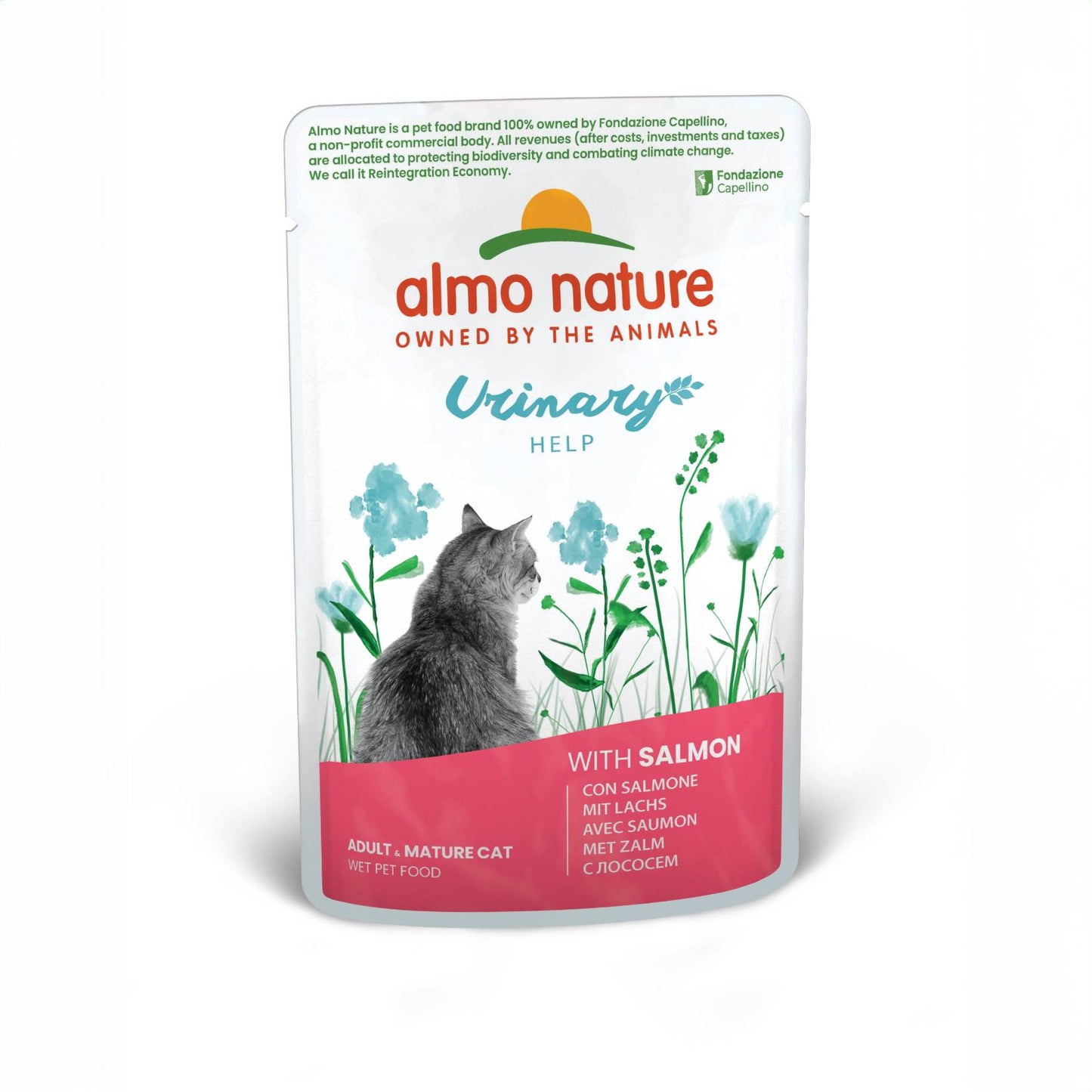 Almo Nature – Holistic Hairball – Nassfutter für erwachsene Katzen mit Rindfleisch – (30 Beutel à 70 g) 