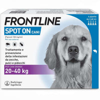 FRONTLINE Spot On Cani 20-40 Kg | 3 Pipette | Antiparassitario BOEHRINGER | Protezione Pulci e Zecche