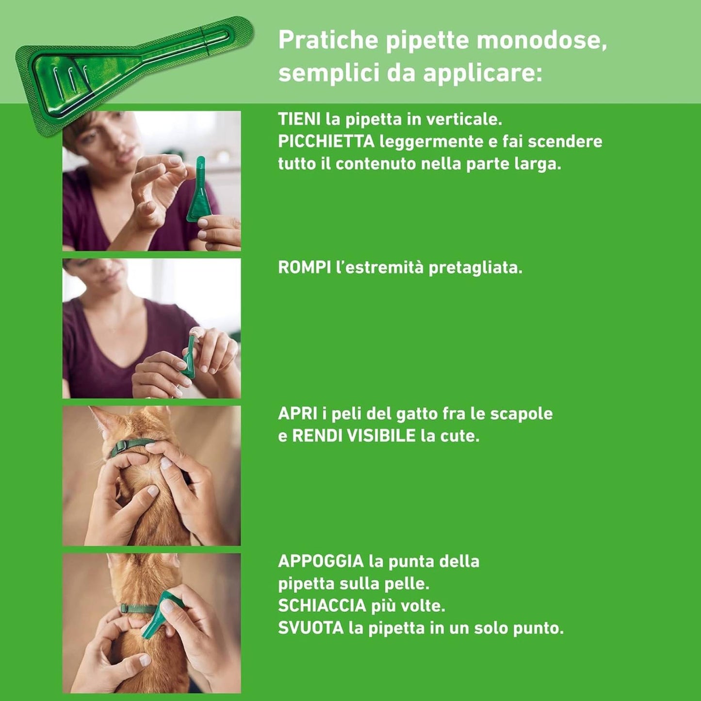FRONTLINE | Combo Gatti e Furetti | Antiparassitario 3 Pipette da 0,5 ml contro Pulci, Zecche, Uova e Larve