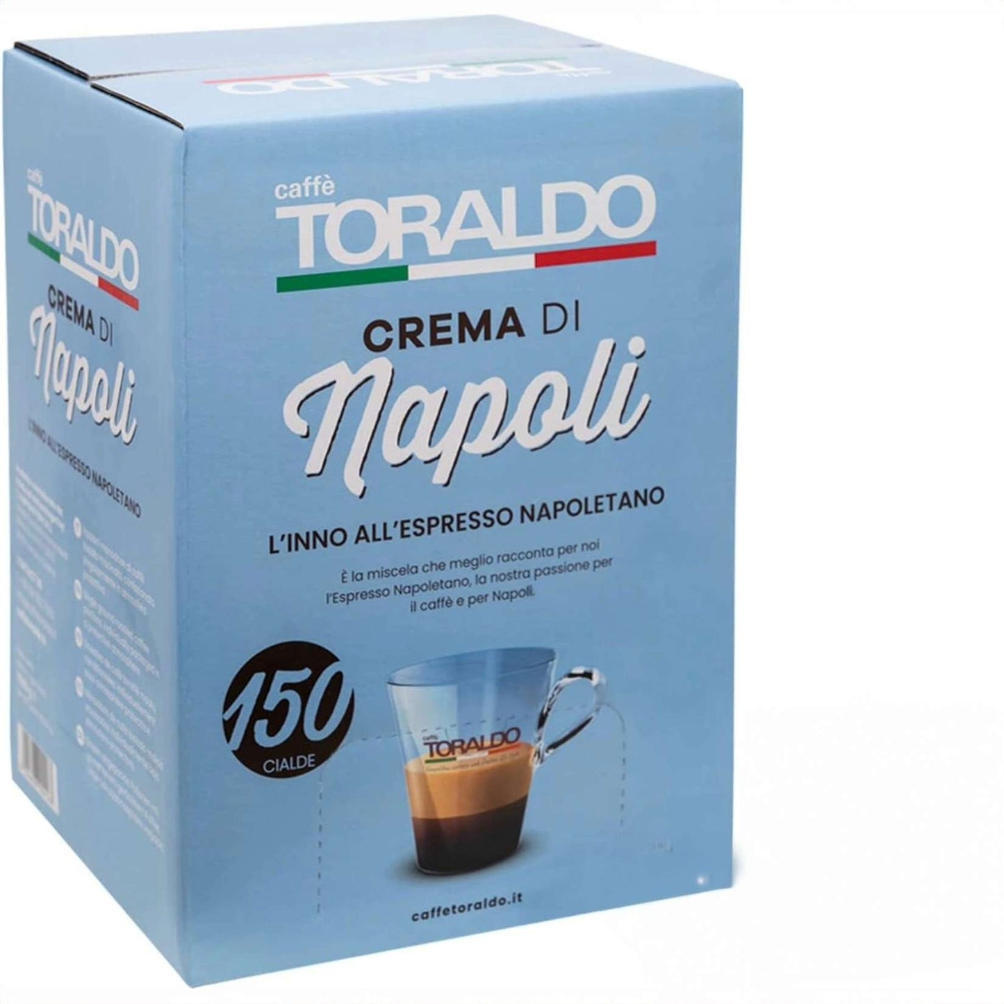 Caffè Toraldo - 150 Cialde Filtro Carta ESE 44 mm - Crema di Napoli