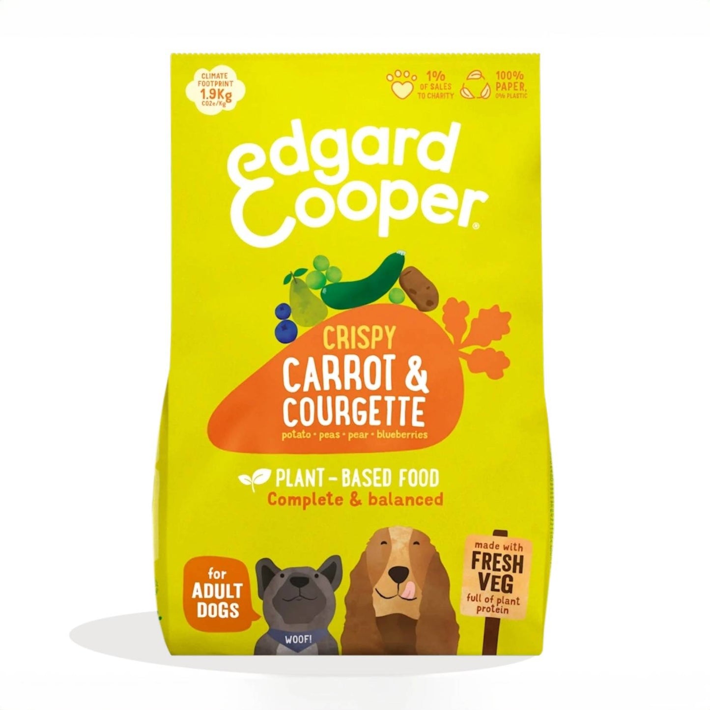 Edgard &amp; Cooper – Crochette Hundefutter – Erwachsene – Karotten und Zucchini – 7 kg 