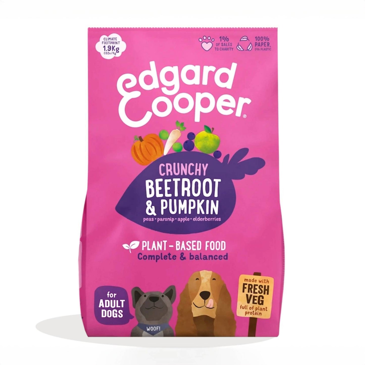 Edgard &amp; Cooper – Crochette Hundefutter – Erwachsene – Rote Bete und Kürbis – 7 kg 