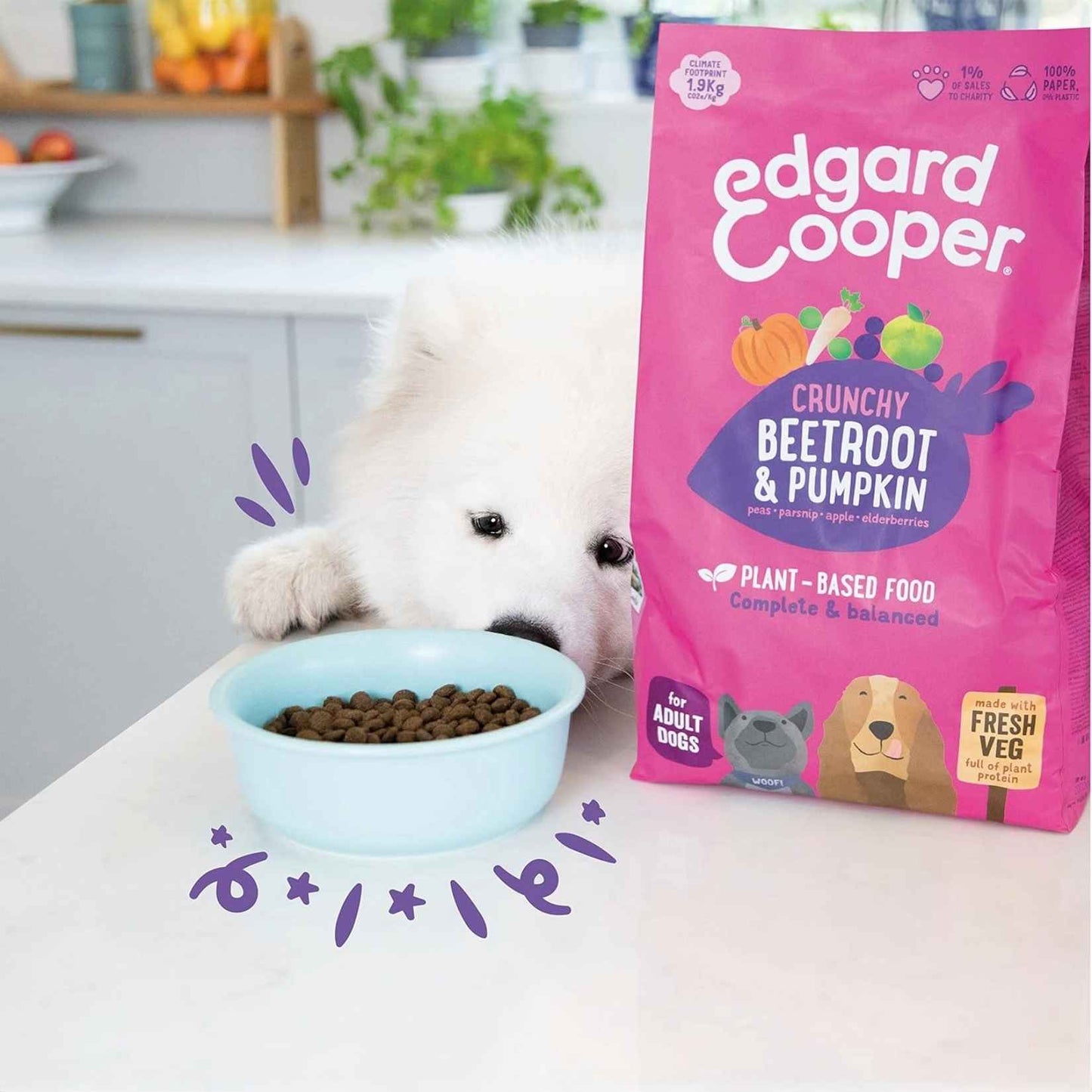 Edgard &amp; Cooper – Crochette Hundefutter – Erwachsene – Rote Bete und Kürbis – 7 kg 