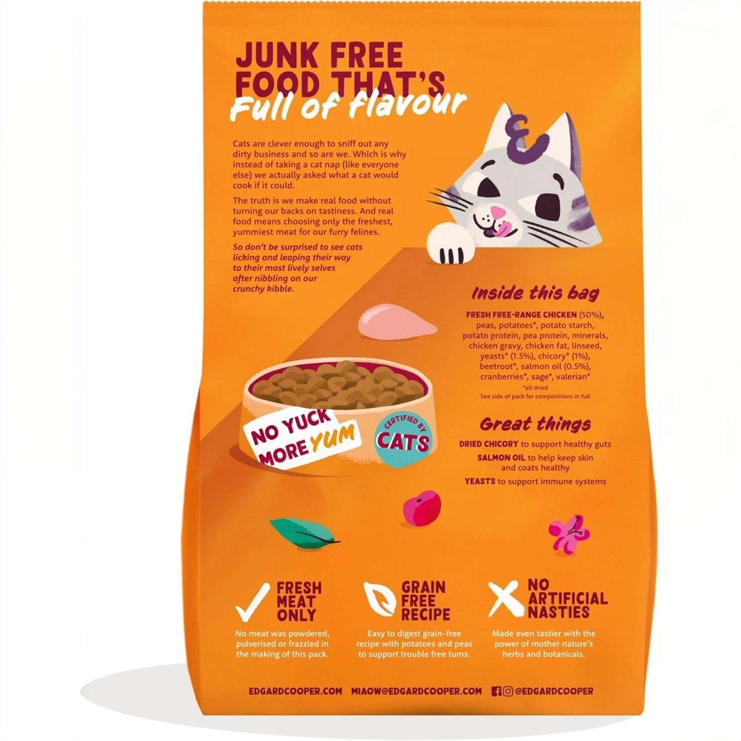 Edgard &amp; Cooper - Katzen-Trockenfutter - Frisches Huhn - 4 kg 