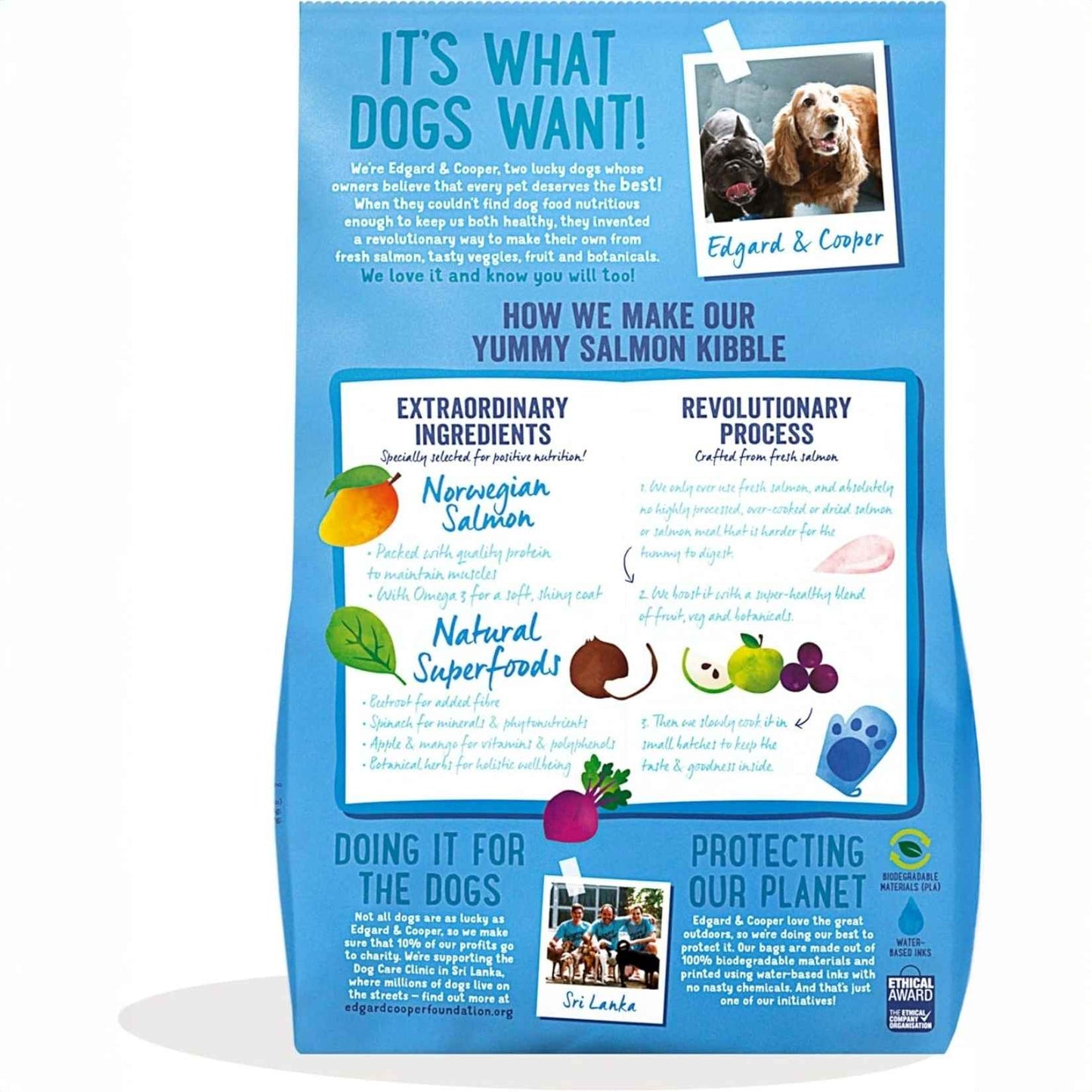 Edgard &amp; Cooper - Trockenfutter für Hunde - Erwachsene - Frischer Lachs - 12 kg