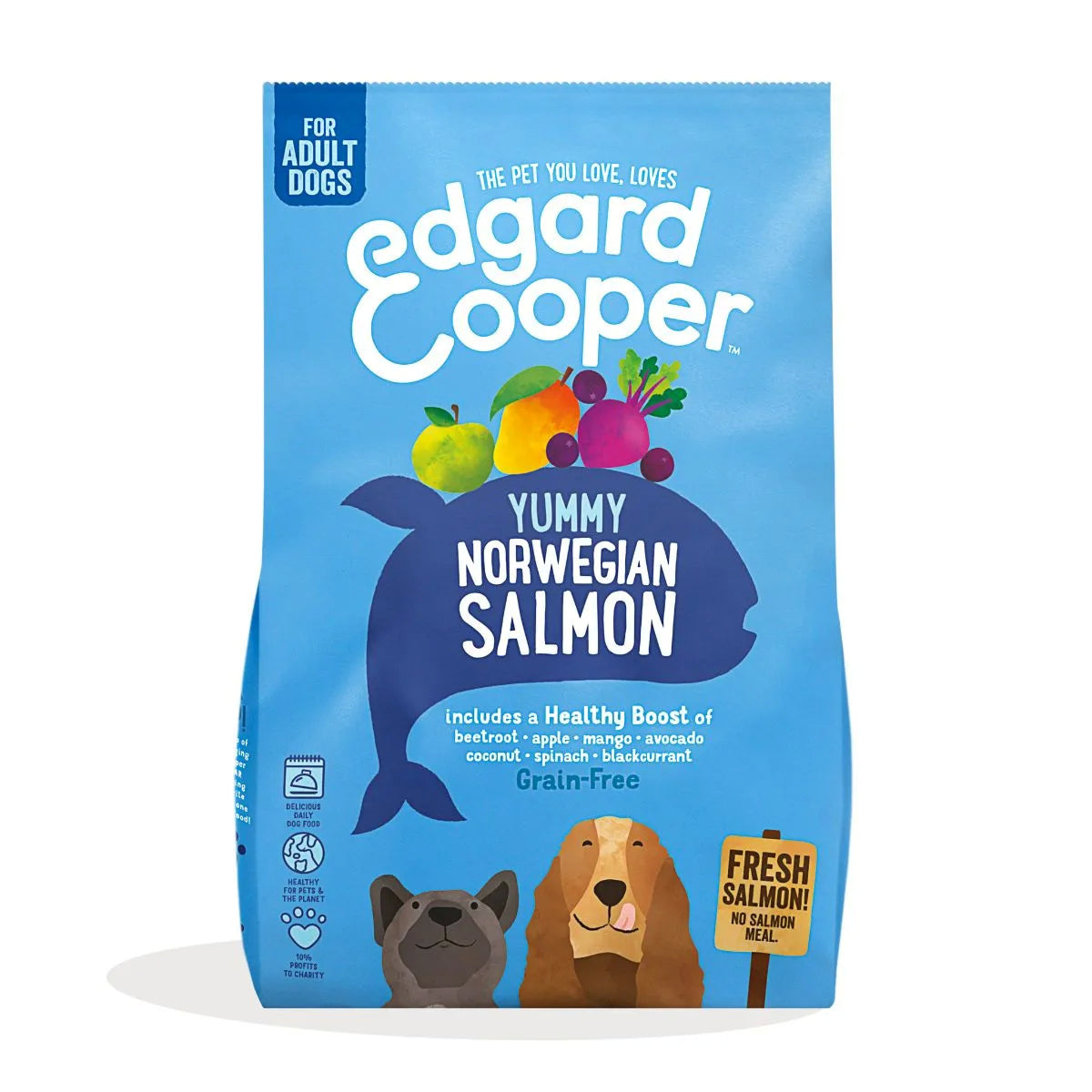 Edgard &amp; Cooper - Trockenfutter für Hunde - Erwachsene - Frischer Lachs - 12 kg